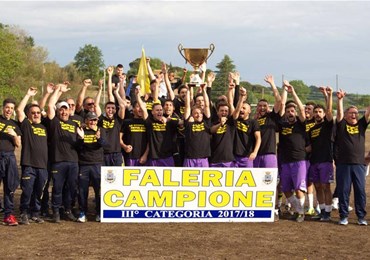 Faleria calcio promosso in Seconda Categoria. Il trionfo di un paese intero