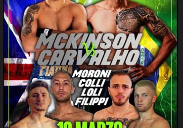 Al Pala Santoro di Roma arriva la grande boxe: 18 marzo c'è anche la super sfida Mckinson-Carvalho 