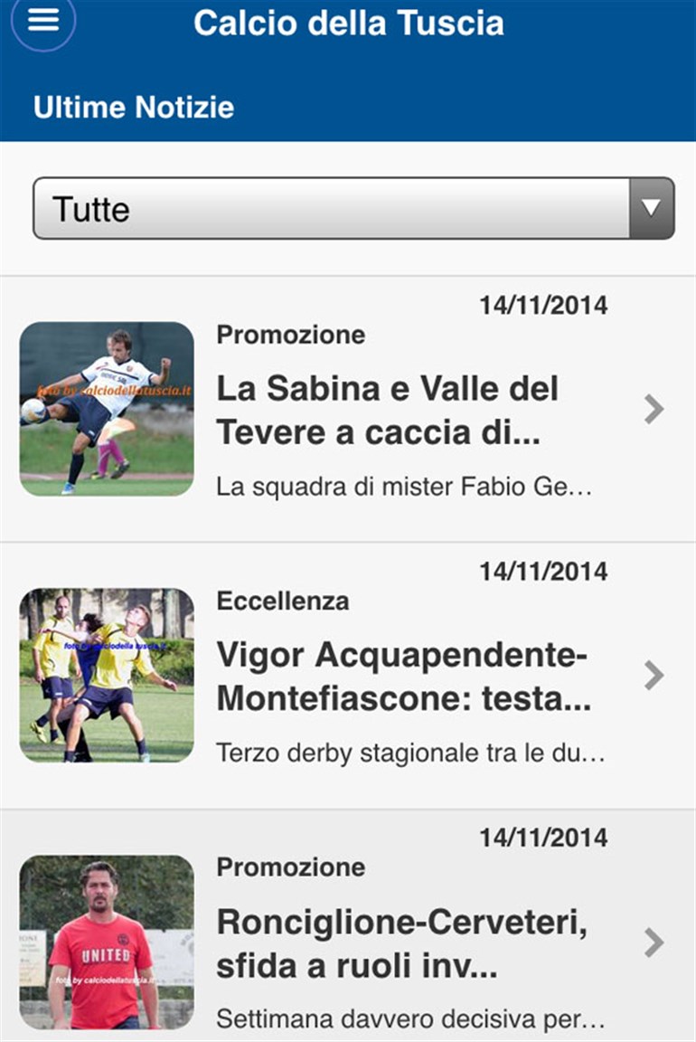 Calcio Tuscia App sbarca su Apple. Da oggi con un click su tutti i dispositivi Iphone e Ipad